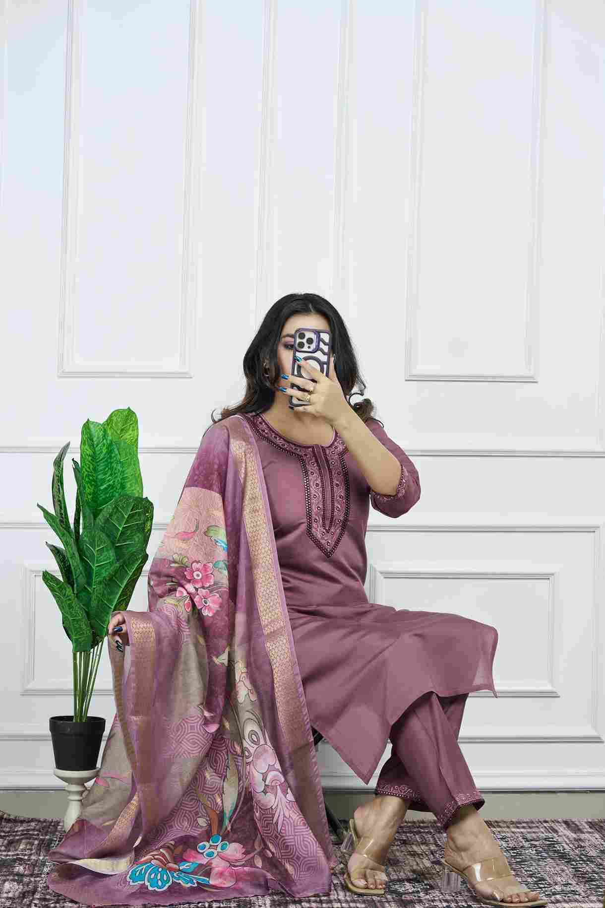 Kr-373 By Fashid Wholesale Designer Festive Suits Collection Beautiful Stylish Fancy Colorful Party Wear & Occasional Wear Roman Silk Kurti With Pent At Wholesale Price